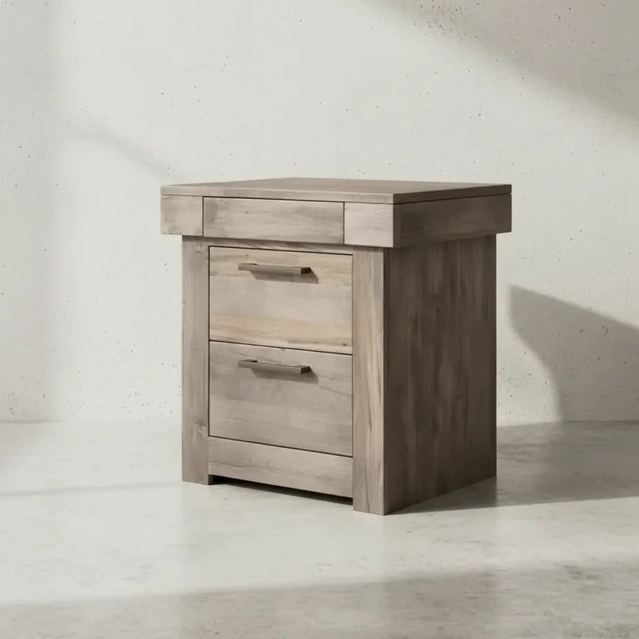 penwood furniture baxter night stand 2 drawers 45 degree angle