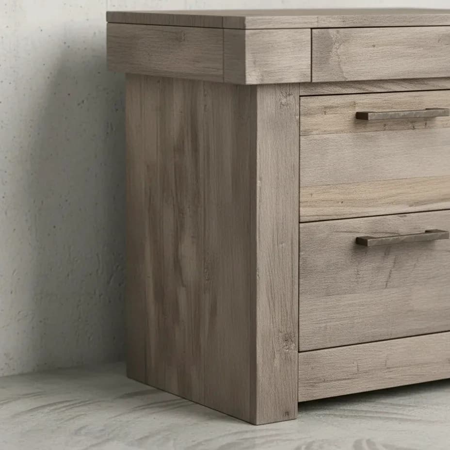 penwood furniture baxter night stand 2 drawers medium close up