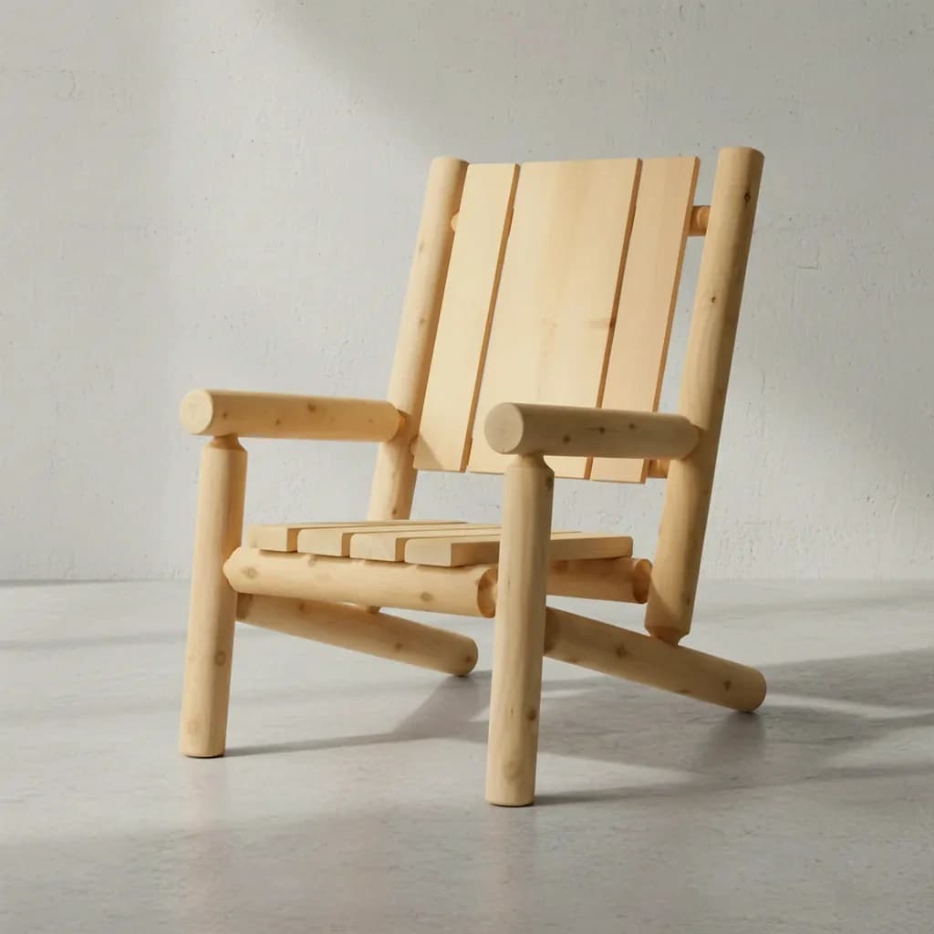 penwood furniture cedar classic back chair 45 degree angle