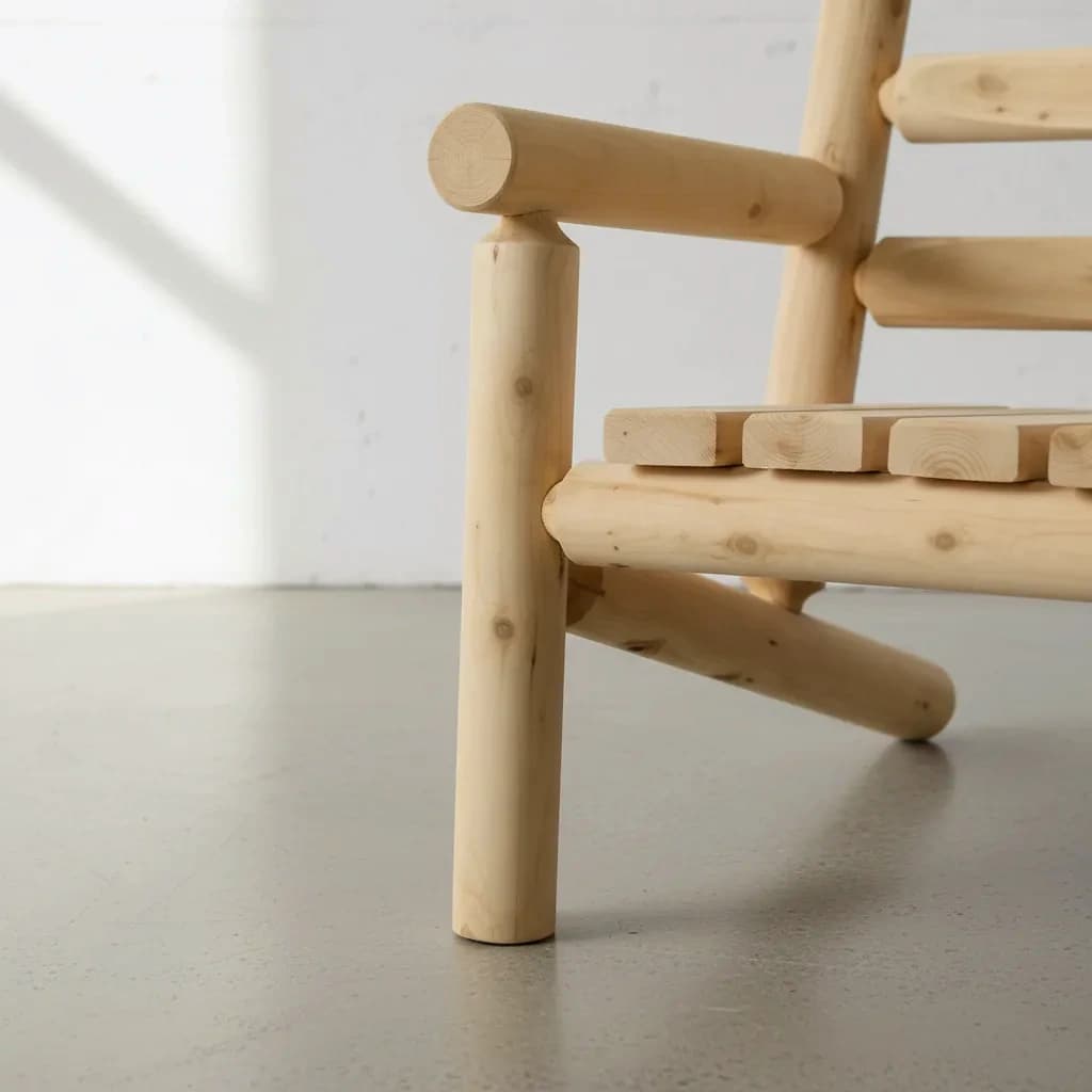 penwood furniture cedar ladder back chair medium close up