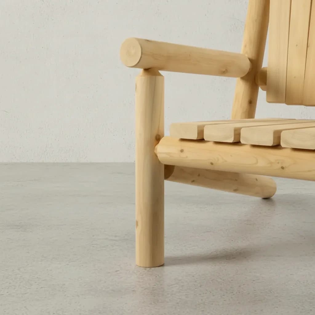 penwood furniture cedar muskoka log chair medium close up