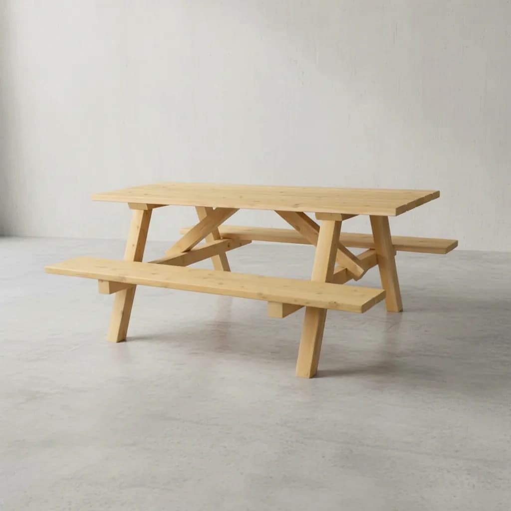 penwood furniture cedar square leg picnic table 45 degree angle