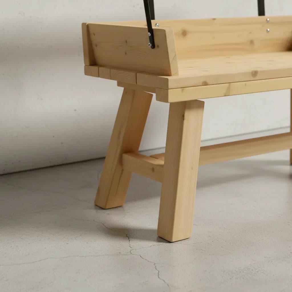 penwood furniture cedar wagon arm bench medium close up