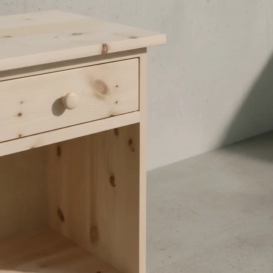 penwood furniture cottage 1 drawer night stand ct11 medium close up
