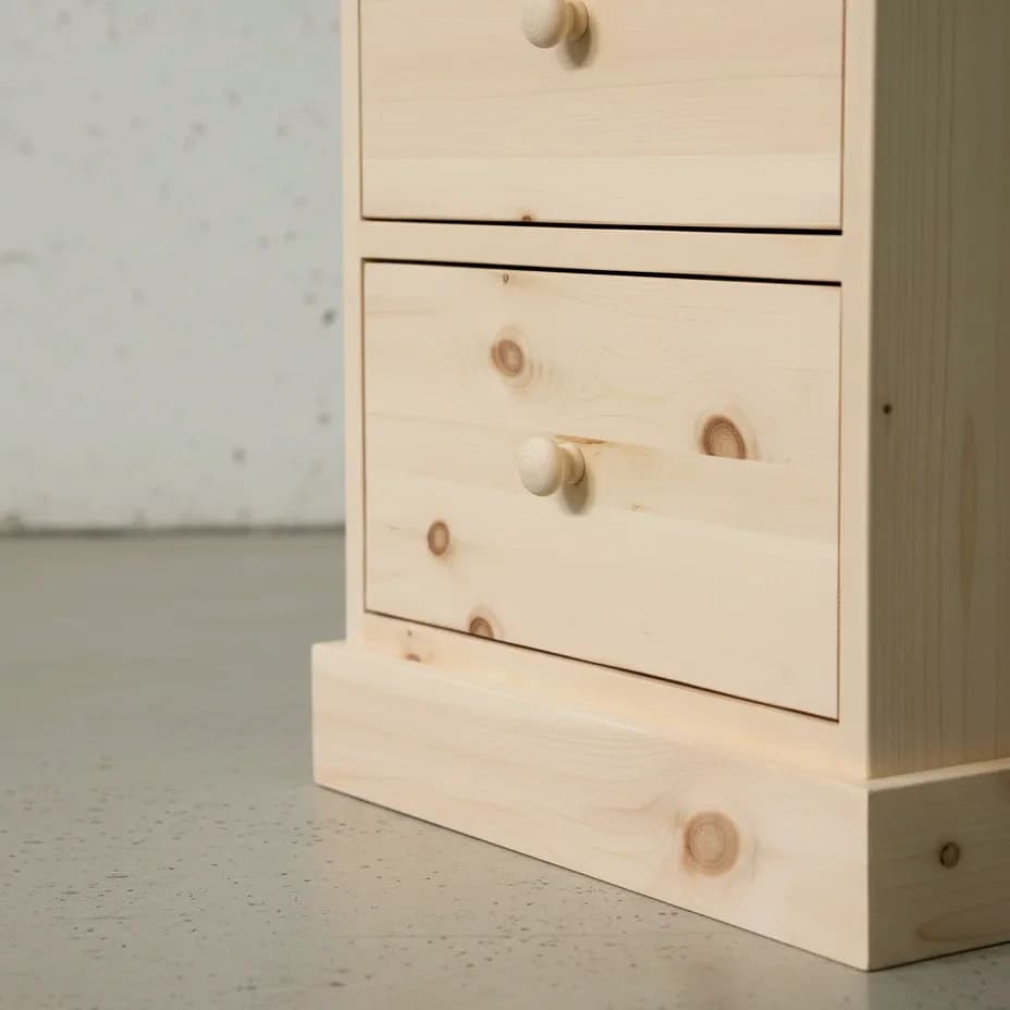 penwood furniture cottage 2 drawer night stand ct12 medium close up