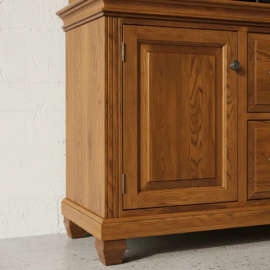 penwood furniture florentino credenza with hutch f2174h medium close up