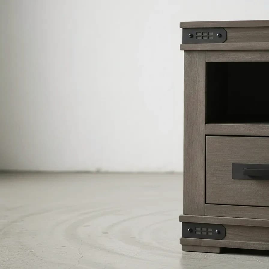 penwood furniture gastown night stand open 1 drawer medium close up