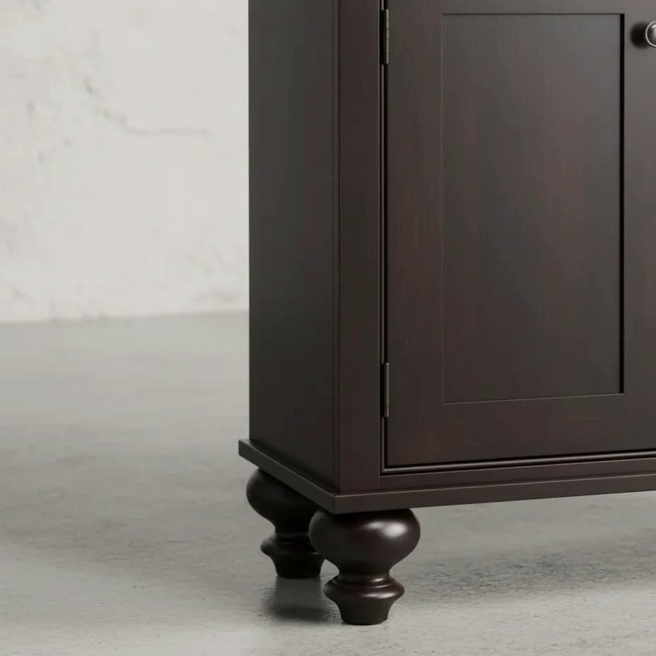 penwood furniture georgetown bookcase with doors medium close up