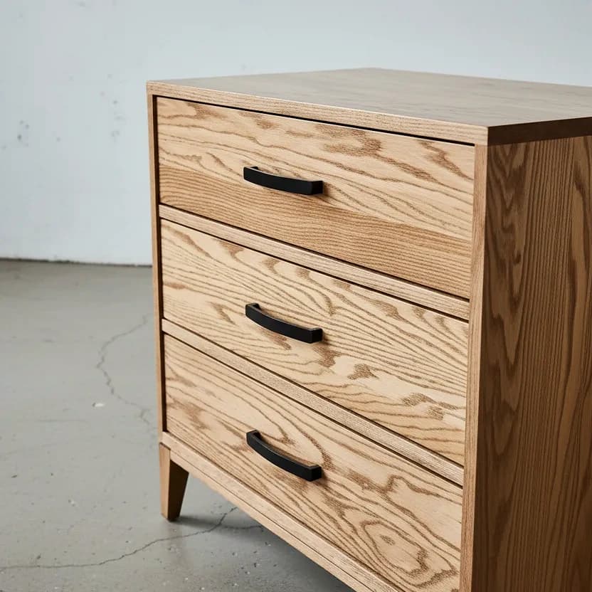 penwood furniture haven 3 drawer night stand medium close up