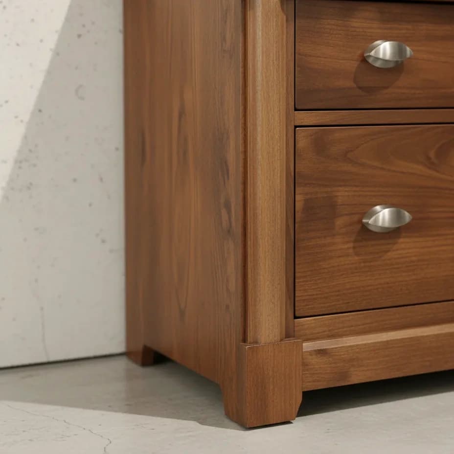 penwood furniture hudson valley file cabinet 2 drawers medium close up
