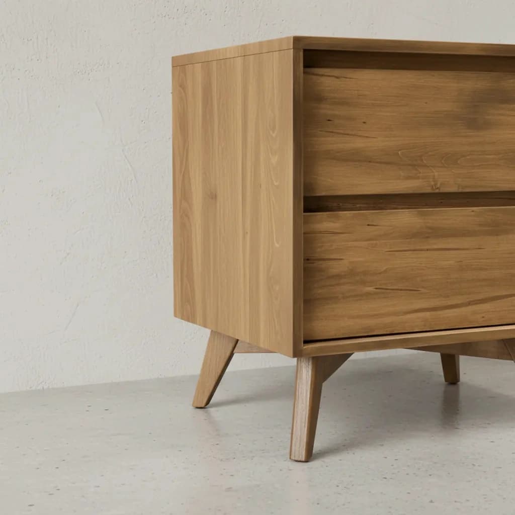 penwood furniture hygge 2 drawer nightstand medium close up