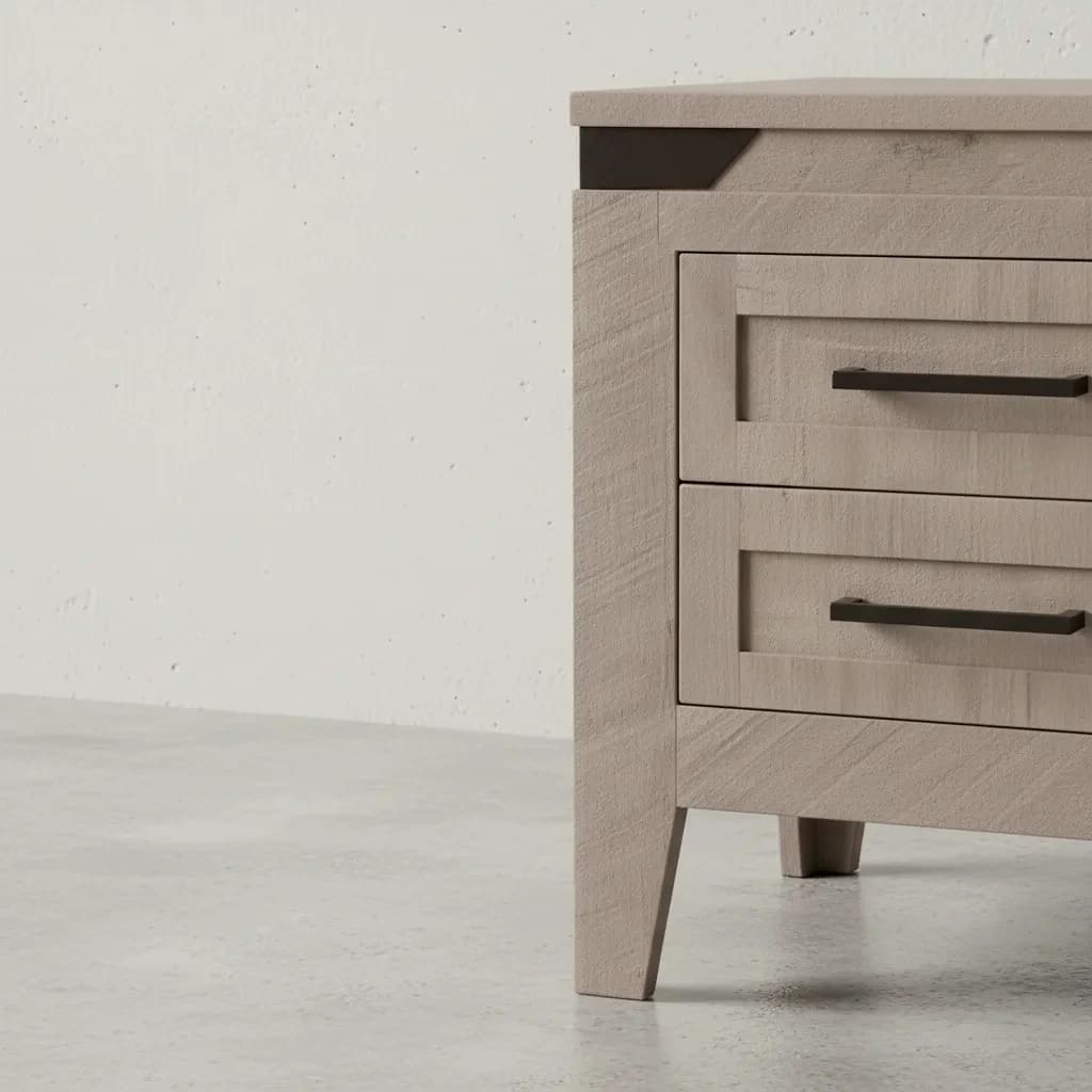 penwood furniture kenora 2 drawer night stand medium close up