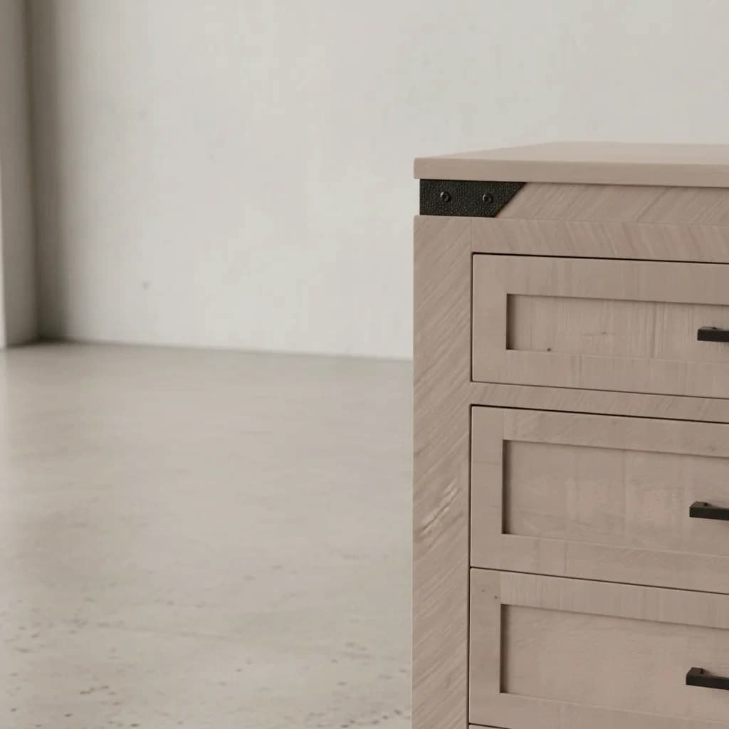 penwood furniture kenora 4 drawer high boy medium close up
