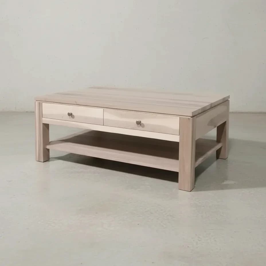 penwood furniture newport 4 drawer coffee table np3448 45 degree angle
