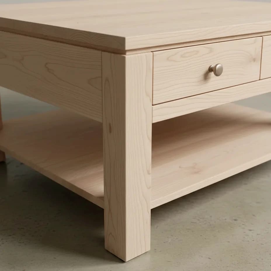 penwood furniture newport 4 drawer coffee table np3535 medium close up