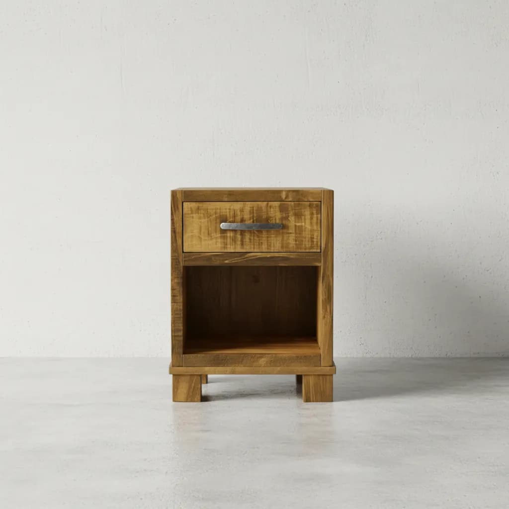 penwood furniture backwoods 1 drawer night stand face on horizontal