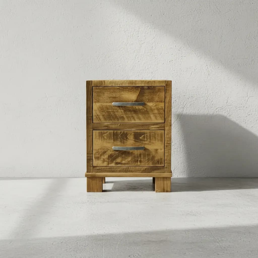 penwood furniture backwoods 2 drawer night stand face on horizontal