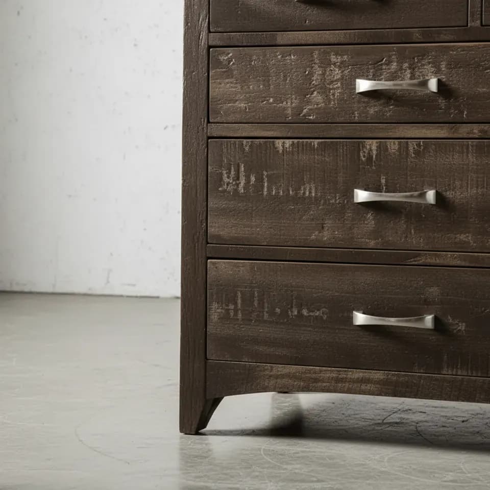 penwood furniture bancroft dresser with mirror 9 drawers medium close up