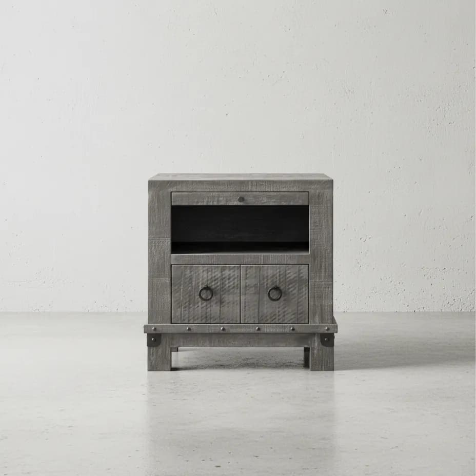 penwood furniture barrelworks night stand 1 drawer face on horizontal