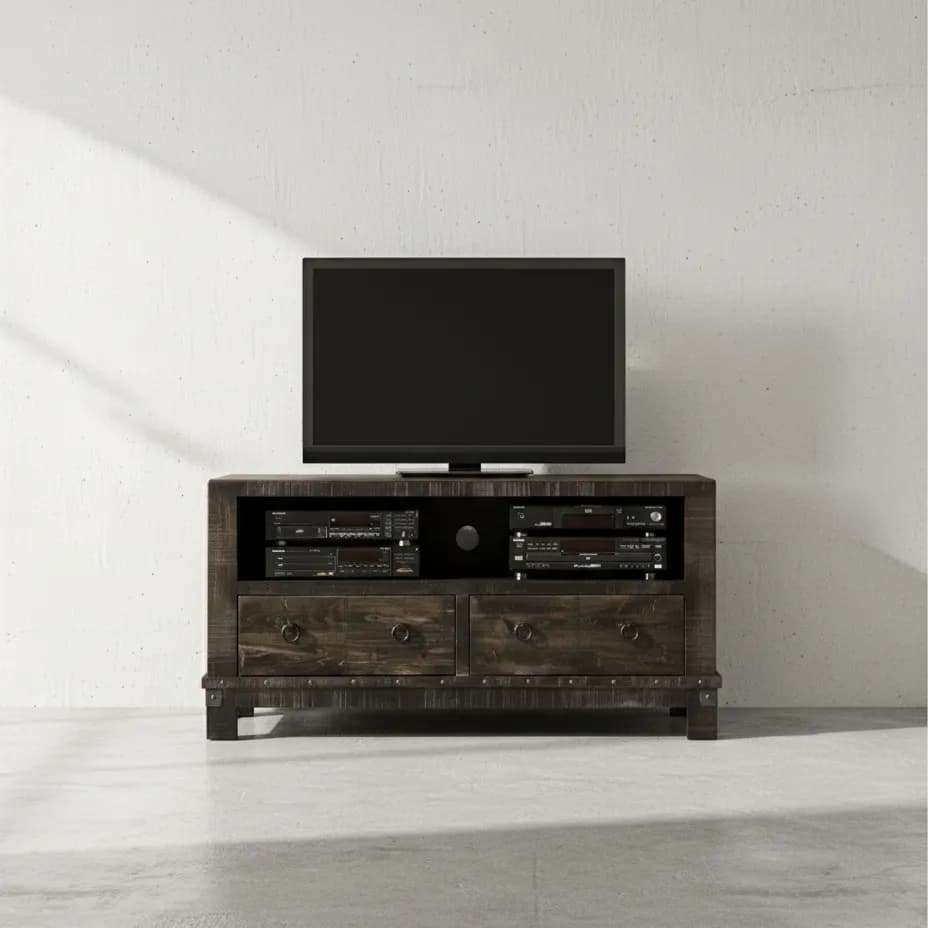 penwood furniture barrelworks tv stand 60 face on horizontal