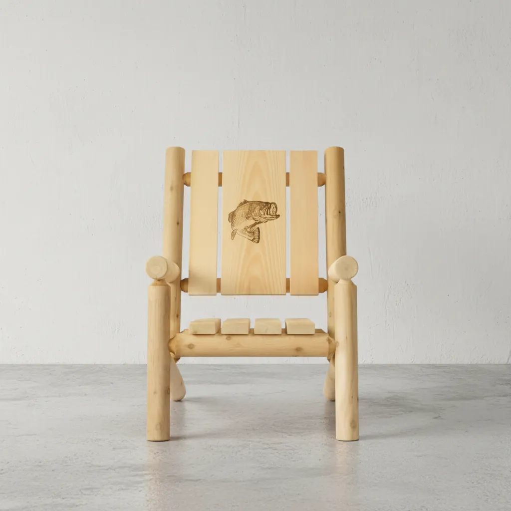 penwood furniture cedar branded back chair face on horizontal