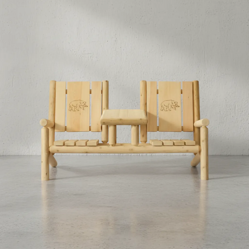 penwood furniture cedar branded back tea set face on horizontal