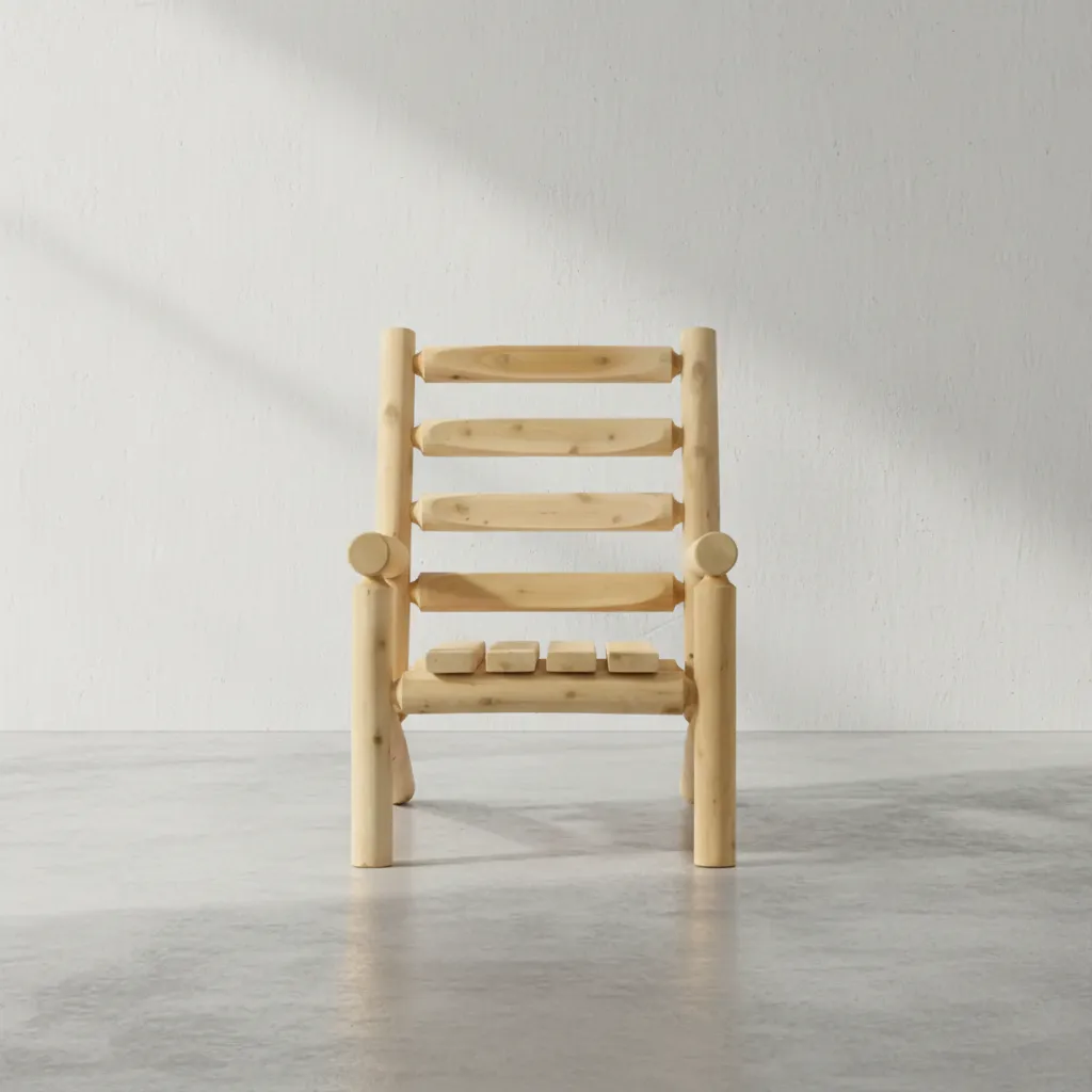 penwood furniture cedar ladder back chair face on horizontal