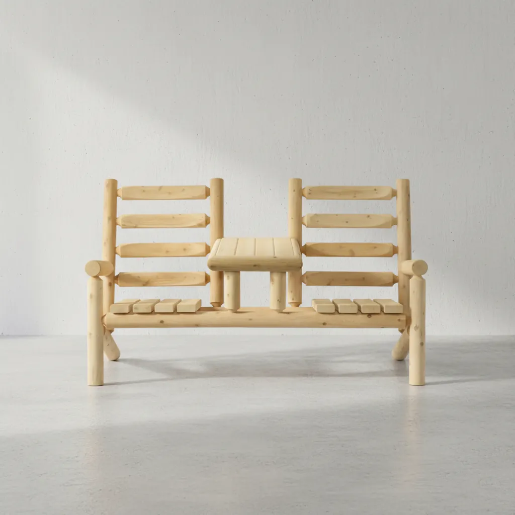 penwood furniture cedar ladder back tea set face on horizontal