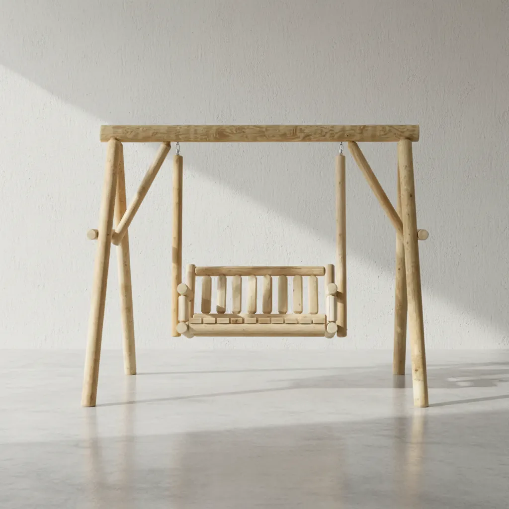 penwood furniture cedar log a frame swing face on horizontal