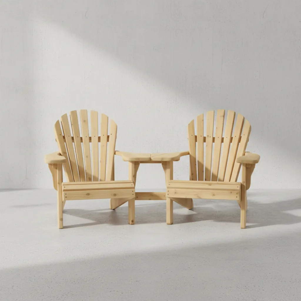 penwood furniture cedar muskoka chair angled set face on horizontal