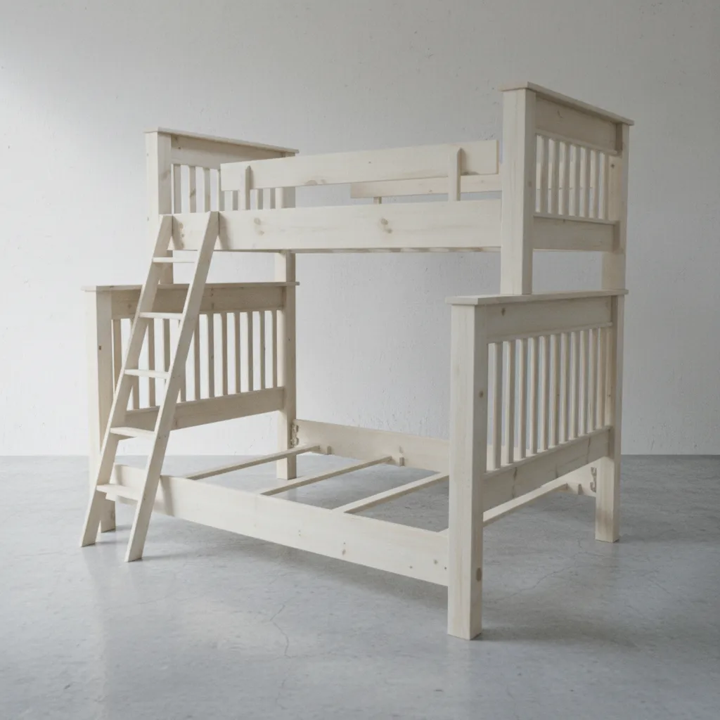 penwood furniture cottage single over double bunk bed 54slbunk 45 degree angle