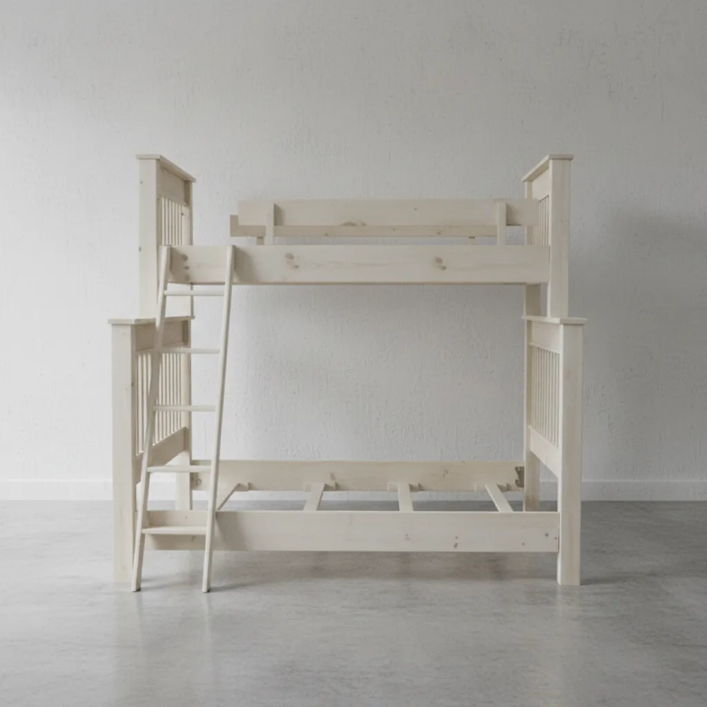 penwood furniture cottage single over double bunk bed 54slbunk face on horizontal