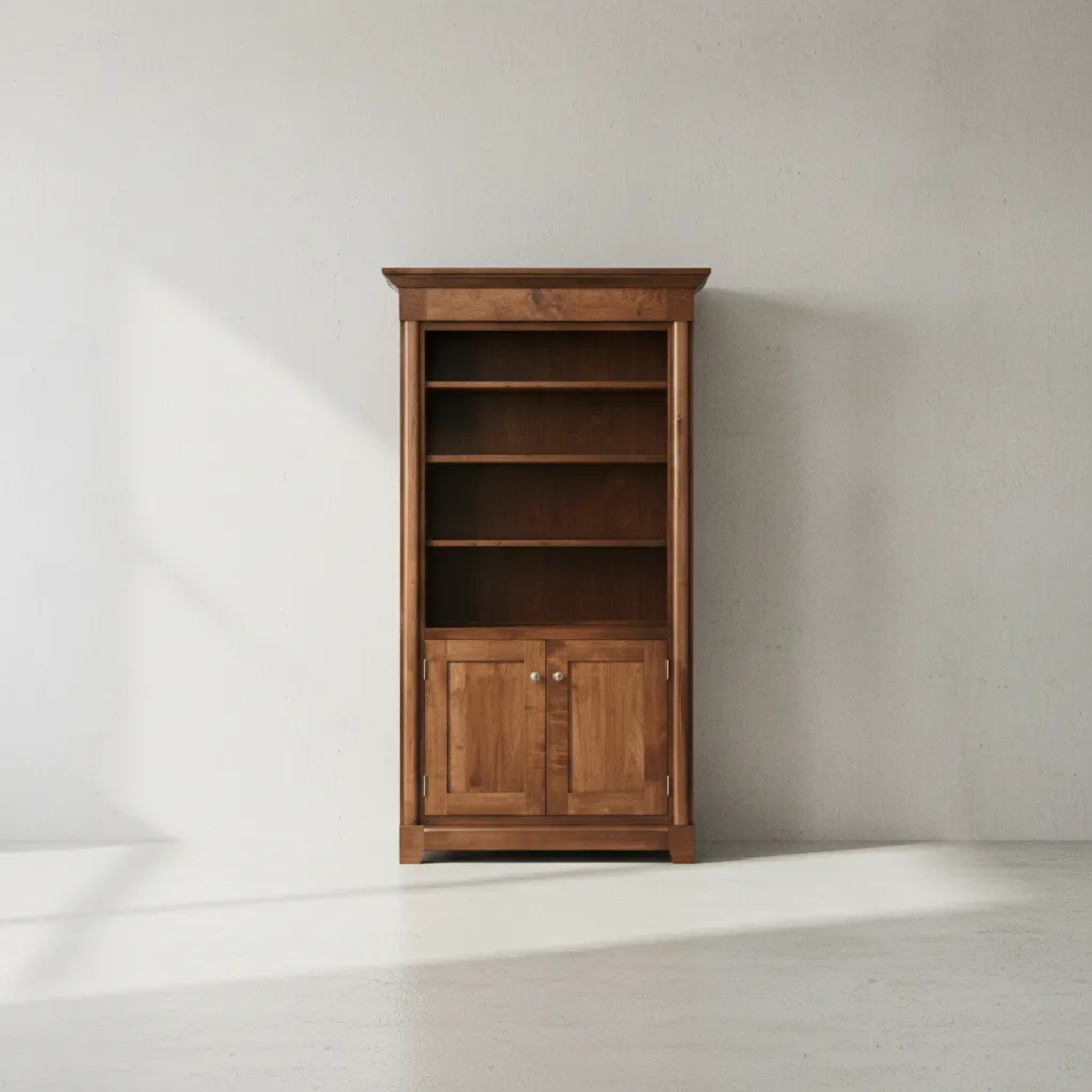 penwood furniture hudson valley bookcase with doors face on horizontal