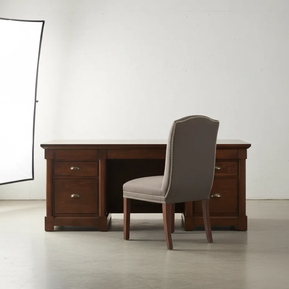 penwood furniture hudson valley executive desk face on horizontal