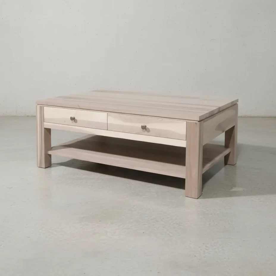 penwood furniture newport 4 drawer coffee table np3448 45 degree angle