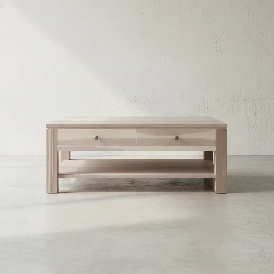 penwood furniture newport 4 drawer coffee table np3448 face on horizontal