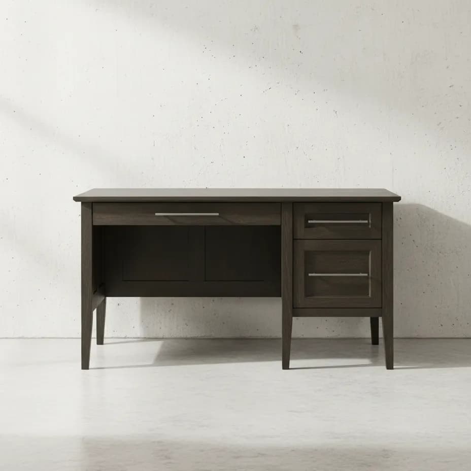 penwood furniture stockholm single pedestal desk face on horizontal
