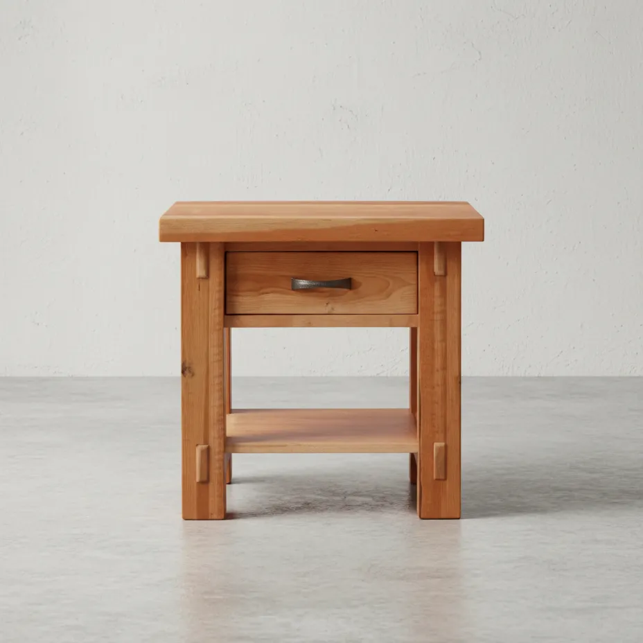 penwood furniture timber 1 drawer end table ten2426 face on horizontal
