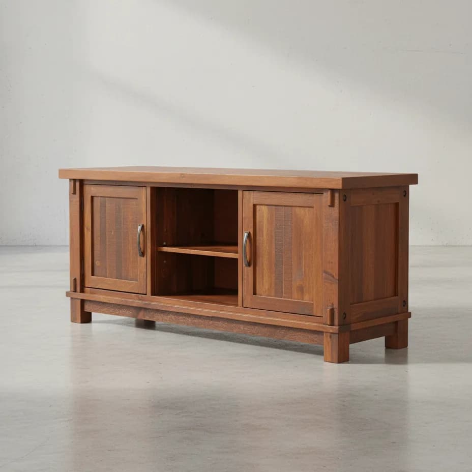 penwood furniture timber 2 door 1 adj shelf tv stand ttv3065 45 degree angle