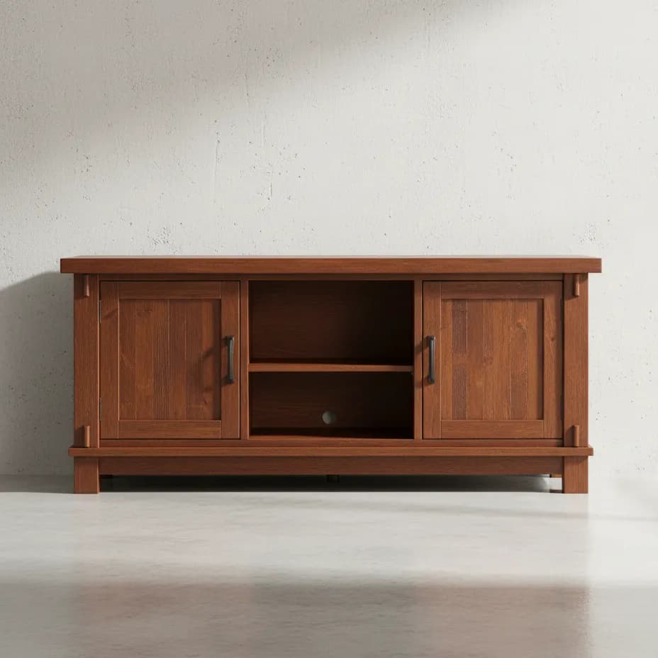 penwood furniture timber 2 door 1 adj shelf tv stand ttv3065 face on horizontal