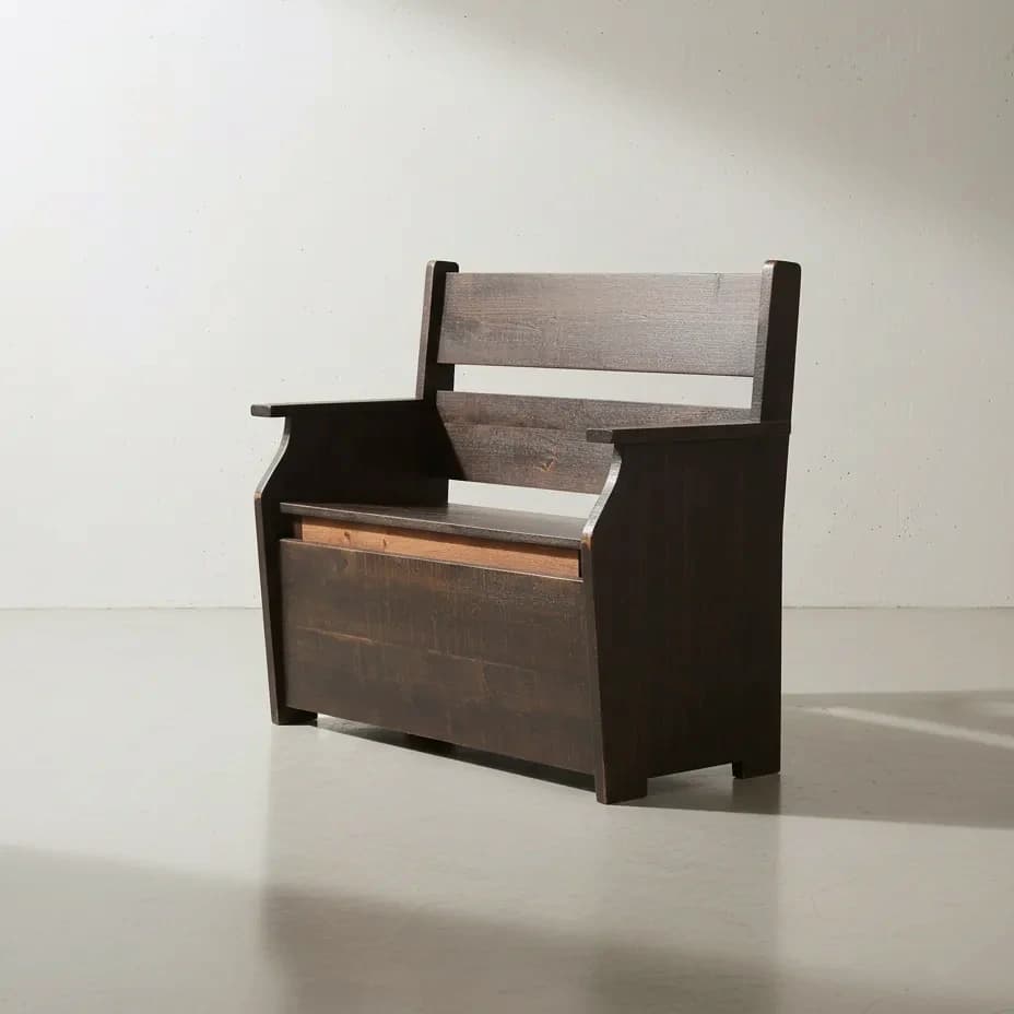 penwood furniture rustic deacons bench db4340 45 degree angle