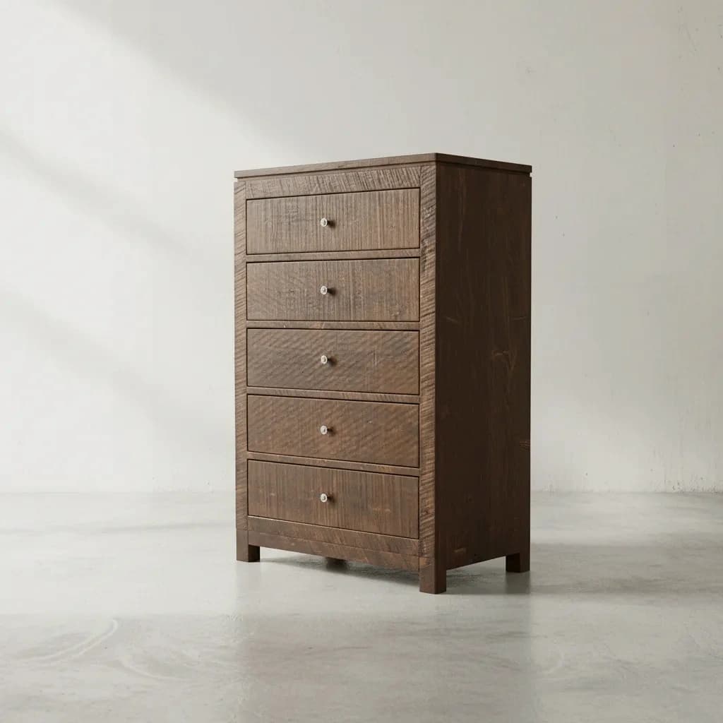 penwood furniture rustic metro highboy 45 degree angle