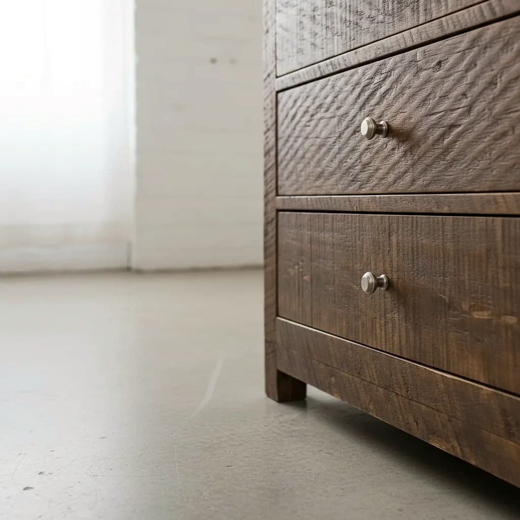 penwood furniture rustic metro highboy medium close up