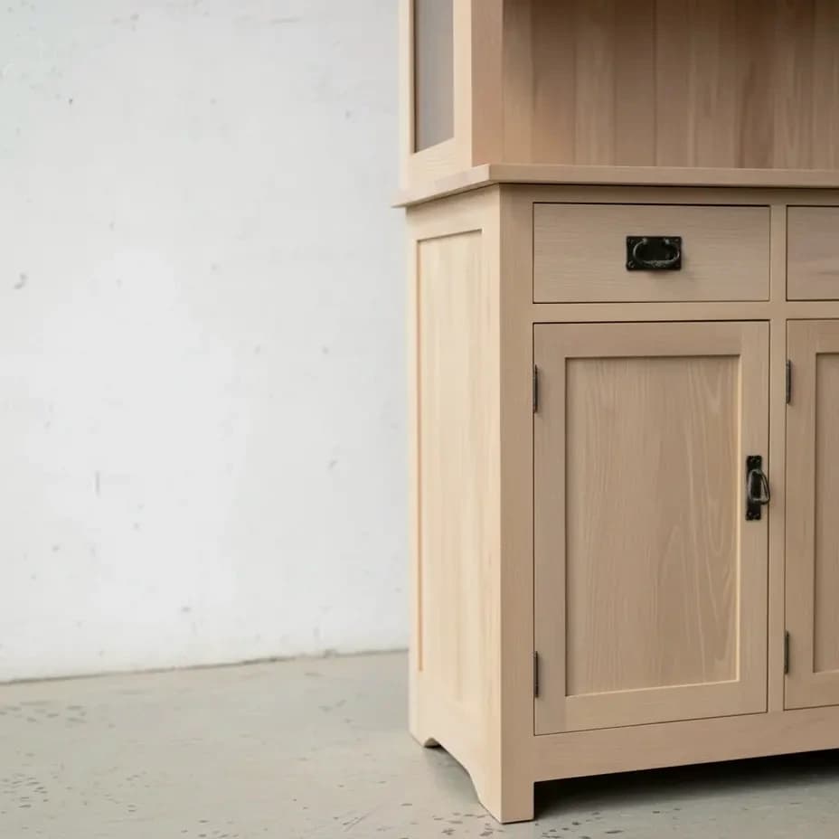 penwood furniture shaker 3 door hutch buffet s533 medium close up