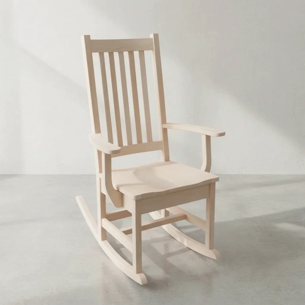penwood furniture shaker rocking chair 45 degree angle