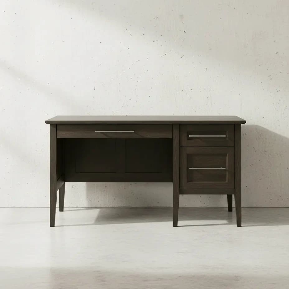 penwood furniture stockholm single pedestal desk face on horizontal