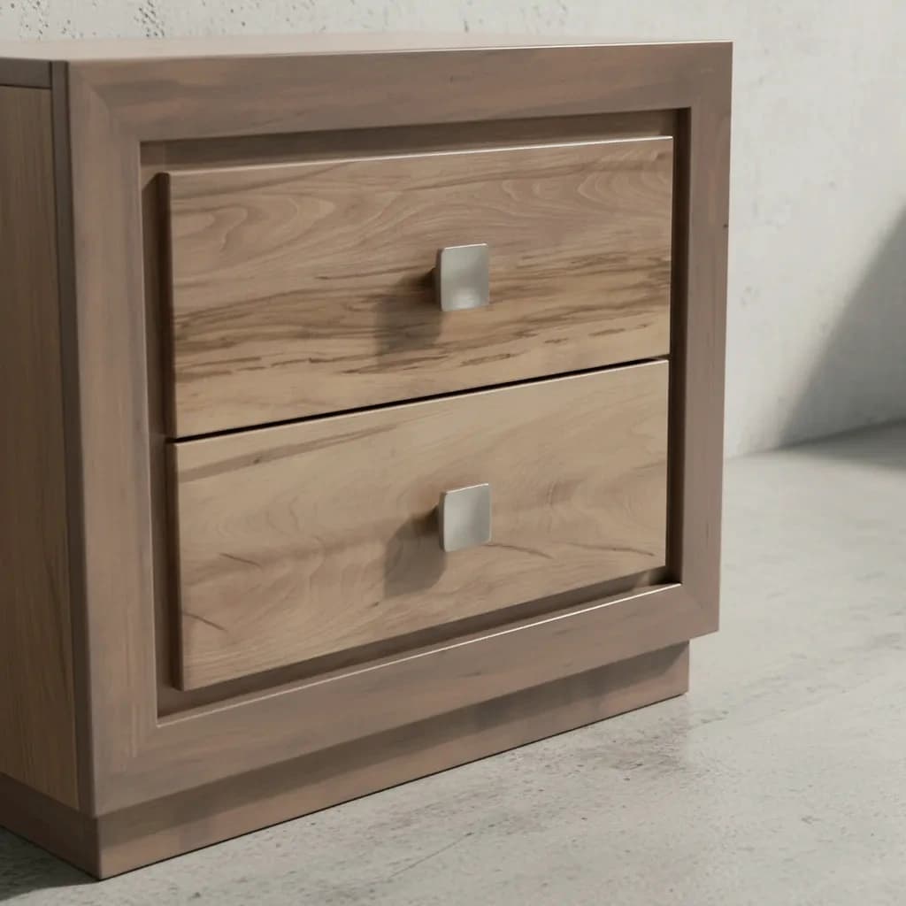 penwood furniture thornloe 2 drawer nightstand medium close up