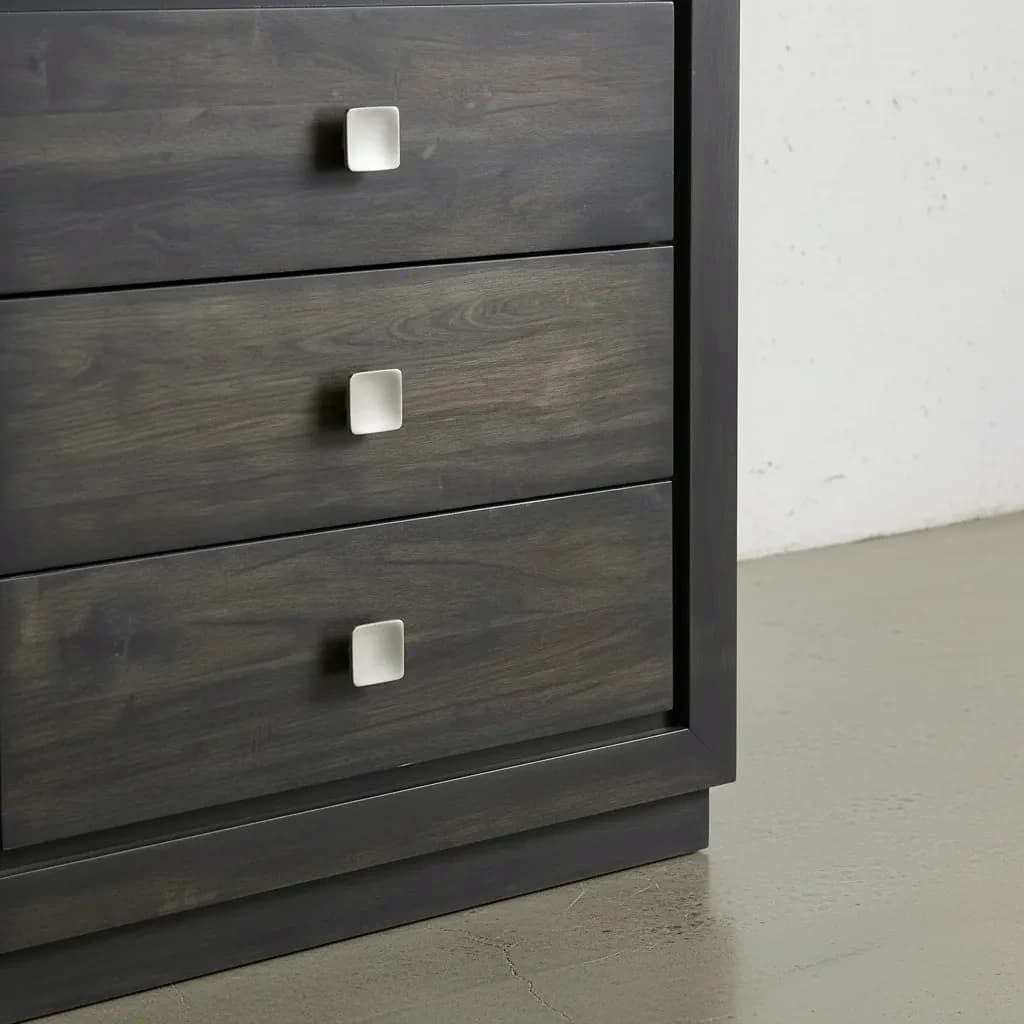 penwood furniture thornloe 4 drawer highboy medium close up