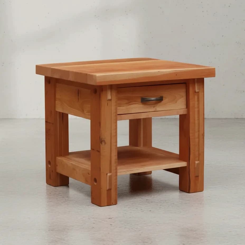 penwood furniture timber 1 drawer end table ten2426 45 degree angle