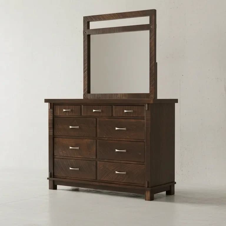 penwood furniture timber landscape 9 drawer dresser 45 degree angle